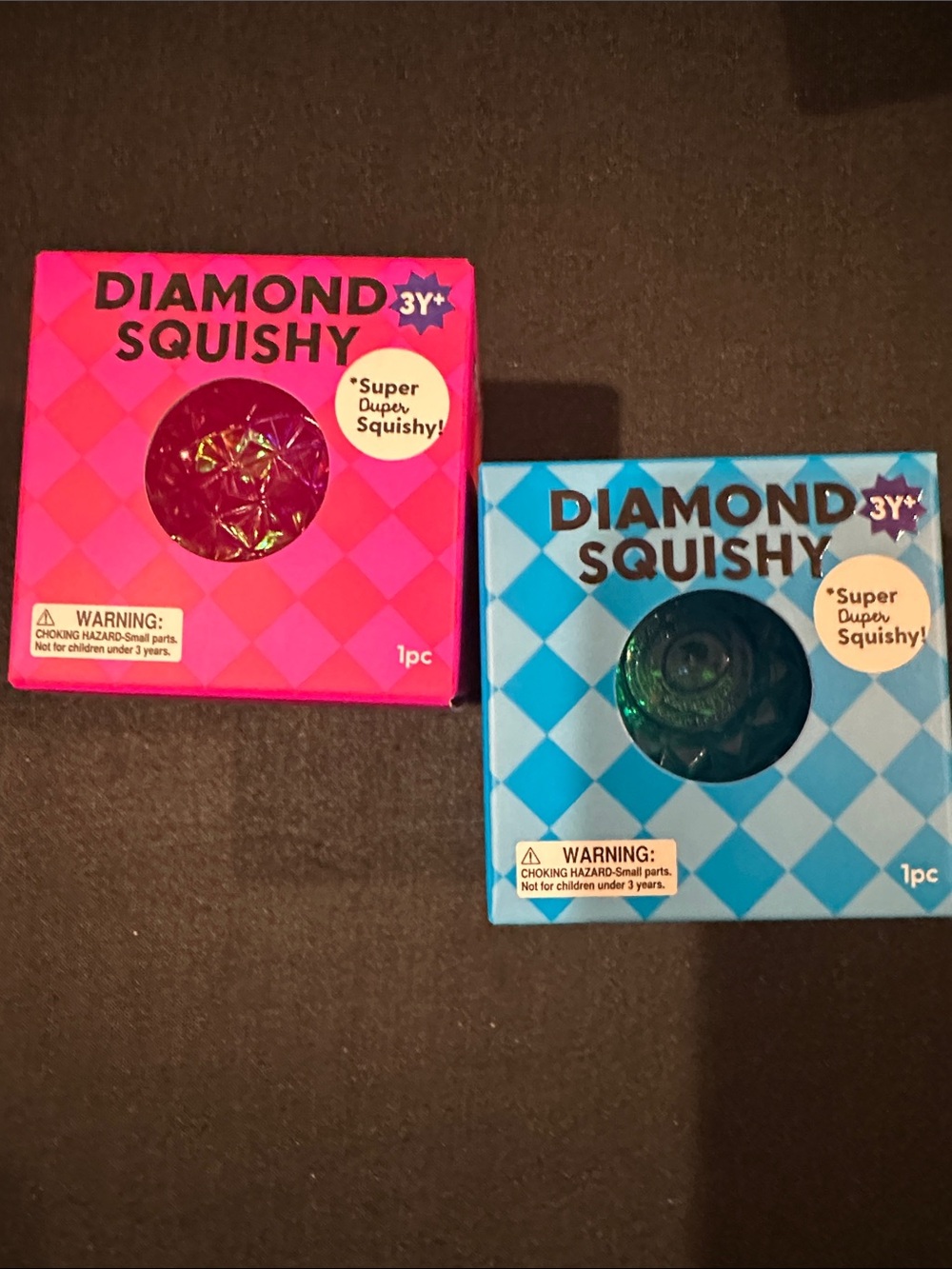 Jadore diamond squishy set of 2 Pink and blue 🔥FAST SHIP